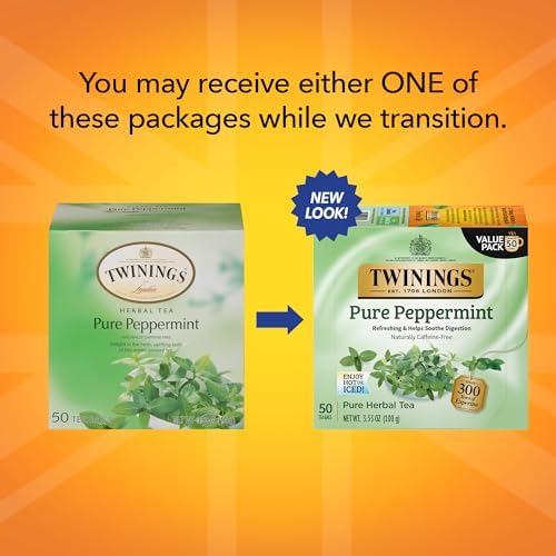 Twinings Decaffeinated English Breakfast Individually Wrapped Black Tea Bags, 20 Count Pack of 6, Flavourful & Robust