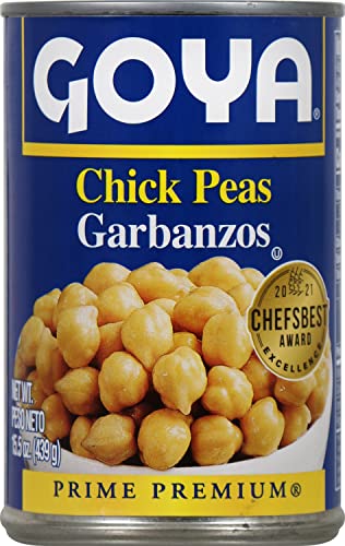 Goya Foods Chick Peas, Garbanzo Beans, 15.5 Ounce (Pack of 8)