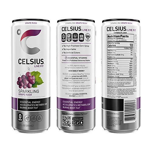 CELSIUS Assorted Flavors Official Variety Pack, Functional Essential Energy Drinks, 12 Fl Oz (Pack of 12)