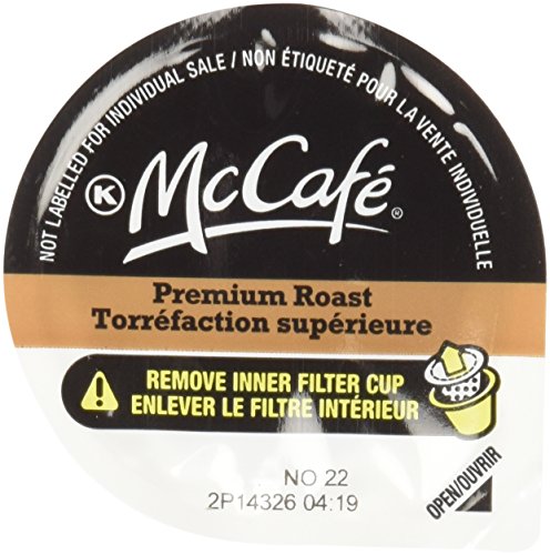 McCafe Premium Roast Coffee, Keurig Single Serve K-Cup Pods, Medium Roast, 24 Count (Pack of 4)