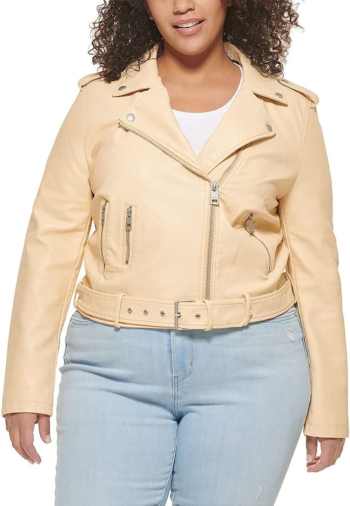 Levi's Women's Belted Faux Leather Moto Jacket (Regular & Plus Size)