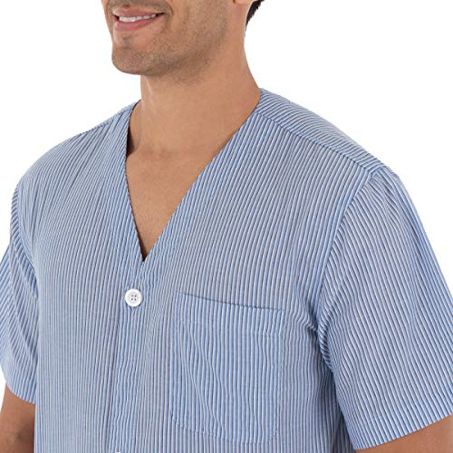 Fruit of the Loom Men's Broadcloth Short Sleeve Pajama Set