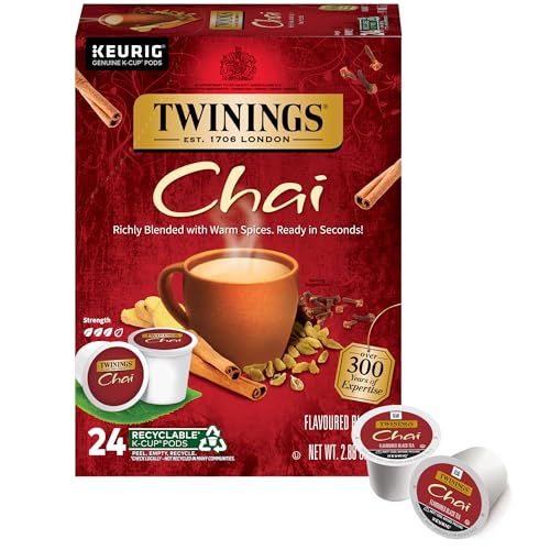 Twinings English Breakfast Tea K-Cup Pods for Keurig, Caffeinated, Smooth, Flavourful, Robust Black Tea, 24 Count (Pack of 1), Enjoy Hot or Iced