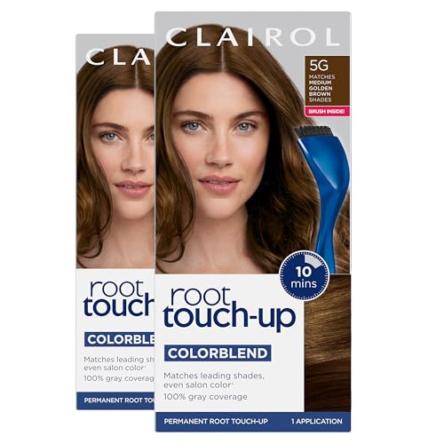 Clairol Root Touch-Up by Nice'n Easy Permanent Hair Dye, 4 Dark Brown Hair Color, Pack of 2