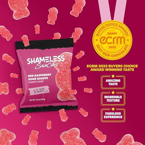 Shameless Snacks - Healthy Low Calorie Snacks, Low Carb Keto Gummies (Gluten Free Candy) - 6 Pack Super Variety Pack