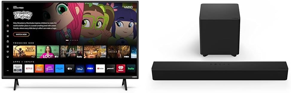 VIZIO 32 inch D-Series HD 720p Smart TV with Apple AirPlay and Chromecast Built-in, Alexa Compatibility, D32h-J, 2022 Model