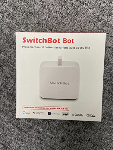 SwitchBot Smart Switch Button Pusher - Bluetooth Fingerbot for Rocker Switch/One-Way Button, Automatic Light Switch, Timer and APP Control, Works with Alexa When Paired with SwitchBot Hub (White)