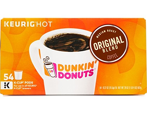 Dunkin' Original Blend Single Serve Keurig K-Cup Pods, Medium Roast Coffee, 60 Pods total (6 Boxes of 10)