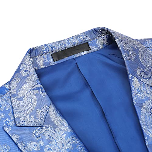 Cloudstyle Mens 2 Piece Paisley Dress Suit One Button Party Wedding Blazer Pants Sets