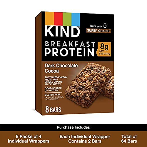 KIND Breakfast, Healthy Snack Bar, Almond Butter, Gluten Free Breakfast Bars, 8g Protein, 1.76 OZ Packs (6 Count)