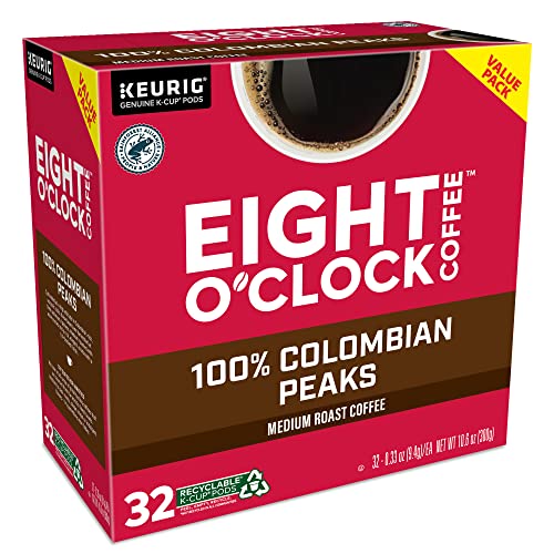 Eight O'Clock Coffee The Original Keurig Single-Serve K-Cup Pods, Medium Roast Coffee, 96 Count (4 Packs of 24)