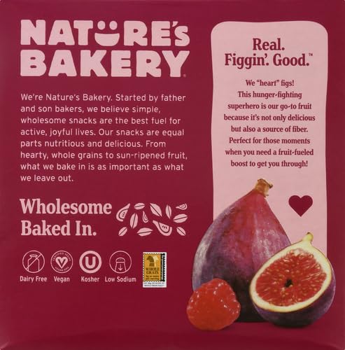 Natureâ€™s Bakery Whole Wheat Fig Bars, Blueberry, Real Fruit, Vegan, Non-GMO, Snack bar, Twin packs- 12 count