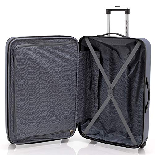 Travelers Club Chicago Hardside Expandable Spinner Luggages, Black, 20" Carry-On