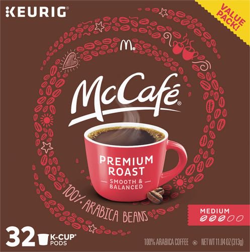 McCafe Premium Roast Coffee, Keurig Single Serve K-Cup Pods, Medium Roast, 24 Count (Pack of 4)