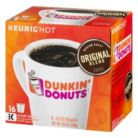 Dunkin' Original Blend Single Serve Keurig K-Cup Pods, Medium Roast Coffee, 60 Pods total (6 Boxes of 10)