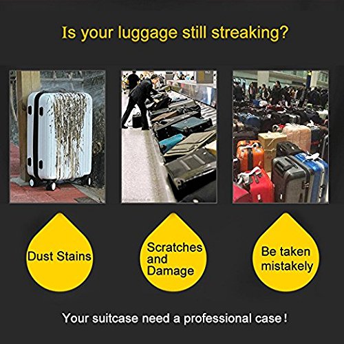 Yotako Clear PVC Suitcase Cover Protectors 28 Inch Luggage Cover for Wheeled Suitcase (28''(24.80''H x 19.90''L x 12.40''W))