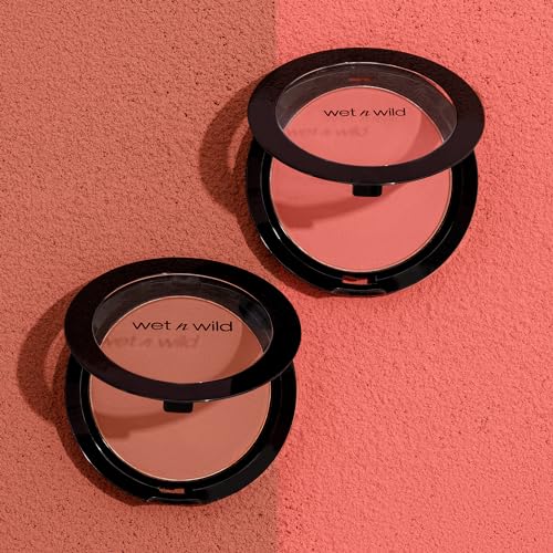 wet n wild Color Icon Blush, Effortless Glow & Seamless Blend infused with Luxuriously Smooth Jojoba Oil, Sheer Finish with a Matte Natural Glow, Cruelty-Free & Vegan - Pinch Me Pink