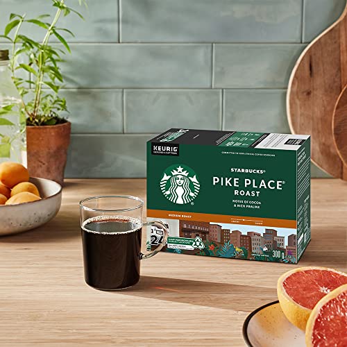 Starbucks K-Cup Coffee Pods—Medium Roast Coffee—Pike Place Roast for Keurig Brewers—100% Arabica—4 boxes (96 pods total)