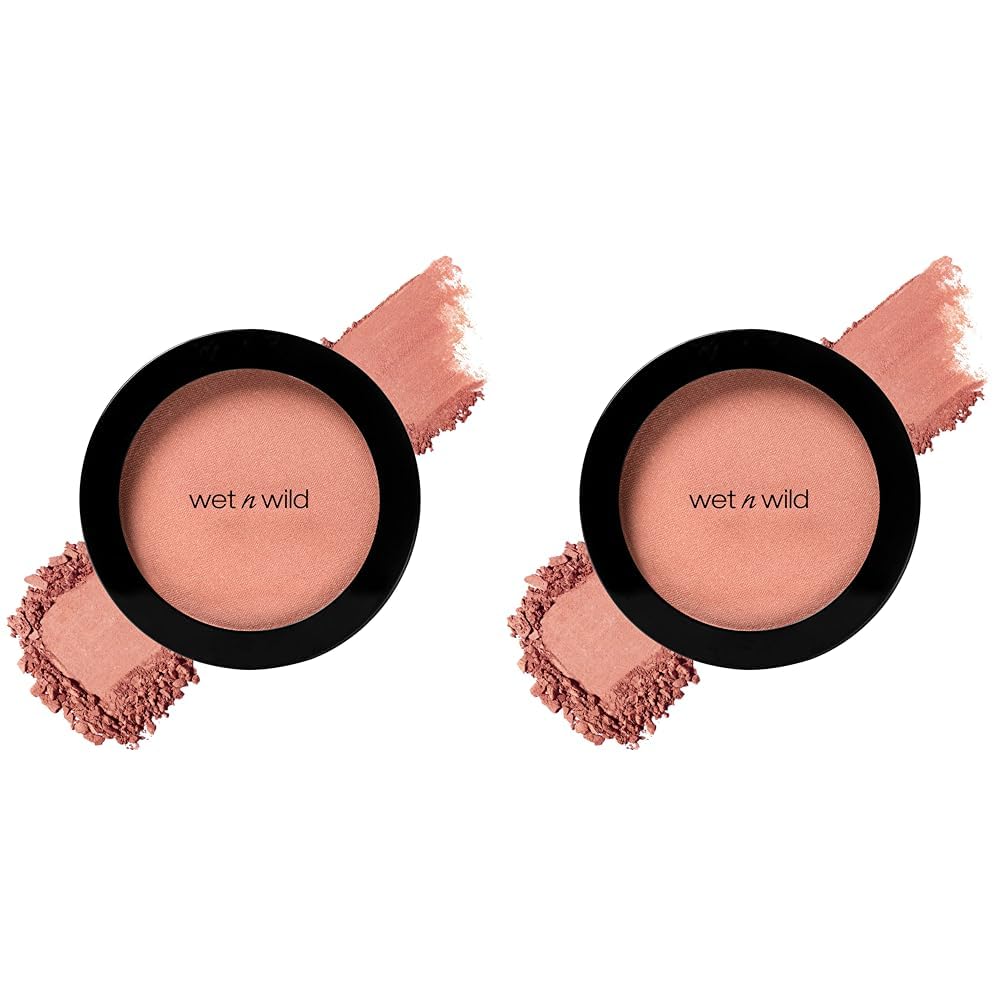 wet n wild Color Icon Blush, Effortless Glow & Seamless Blend infused with Luxuriously Smooth Jojoba Oil, Sheer Finish with a Matte Natural Glow, Cruelty-Free & Vegan - Pinch Me Pink