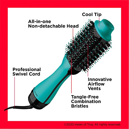 REVLON One-Step Hair Dryer And Volumizer Hot Air Brush, Black, Packaging May Vary, Black Volumizer, 1 Count