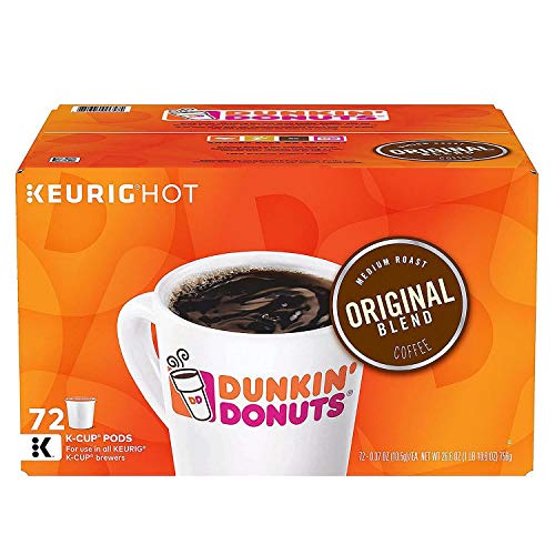 Dunkin' Original Blend Single Serve Keurig K-Cup Pods, Medium Roast Coffee, 60 Pods total (6 Boxes of 10)