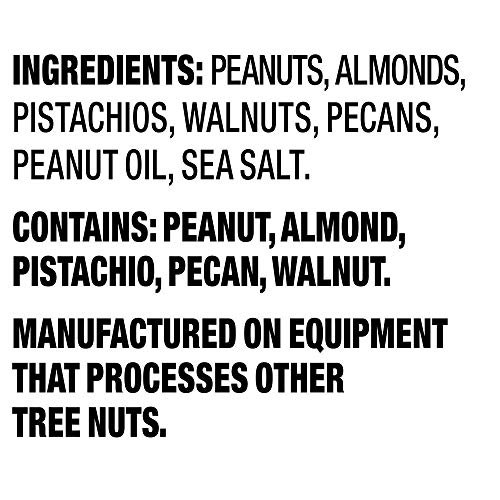 Planters NUT-RITION MEN'S HEALTH Recommended Nut Mix with Peanuts, Almonds, Pistachios Sea Salt, 7 ct of 1.25 oz Packs