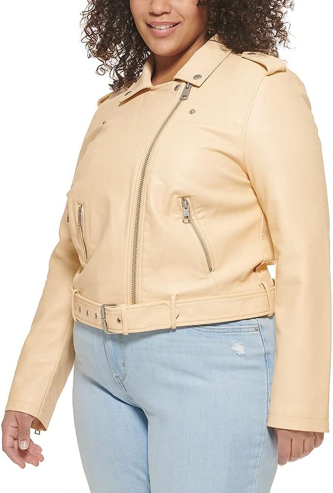 Levi's Women's Belted Faux Leather Moto Jacket (Regular & Plus Size)