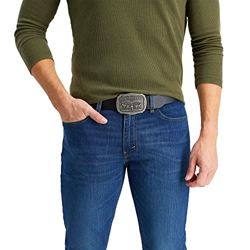 Levi's Men's Everyday Jean Belt with Removable Plaque Buckle