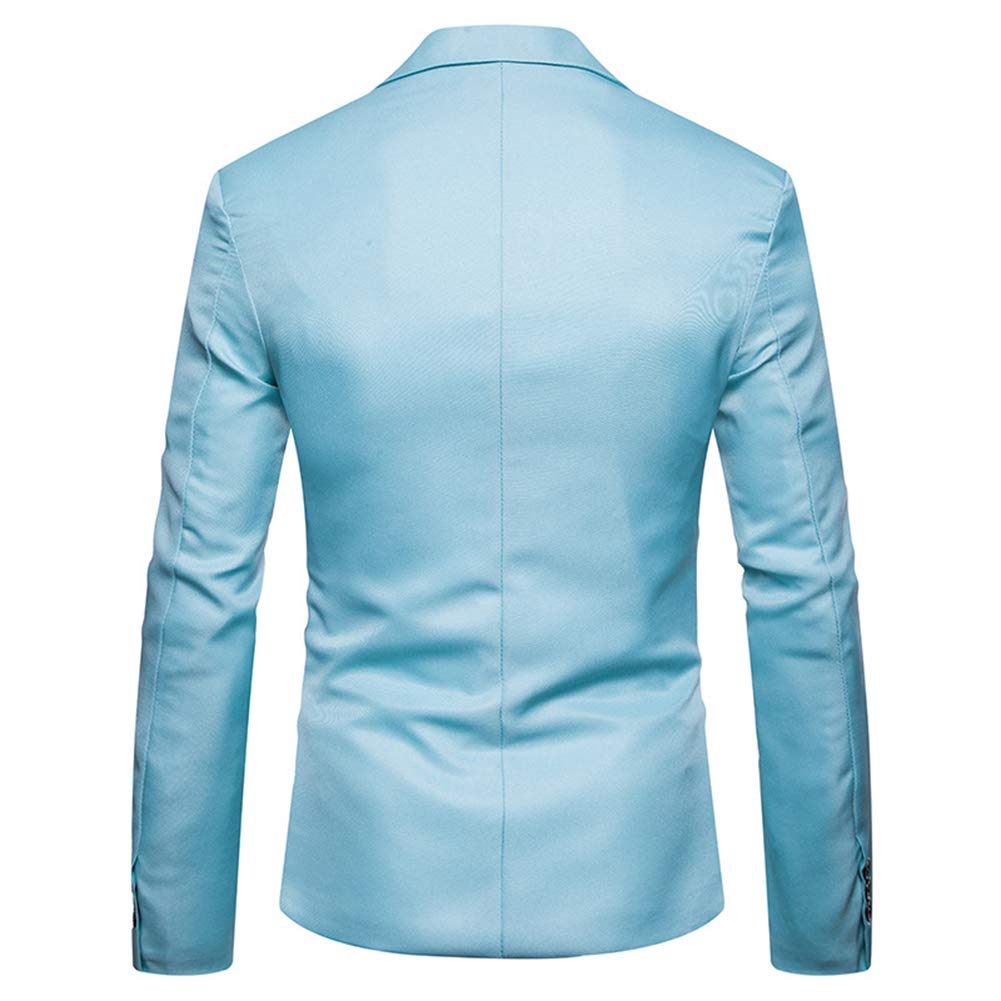 Cloudstyle Mens Casual Slim Fit Suit Jacket 1 Button Daily Blazer Business Sport Coat Tops