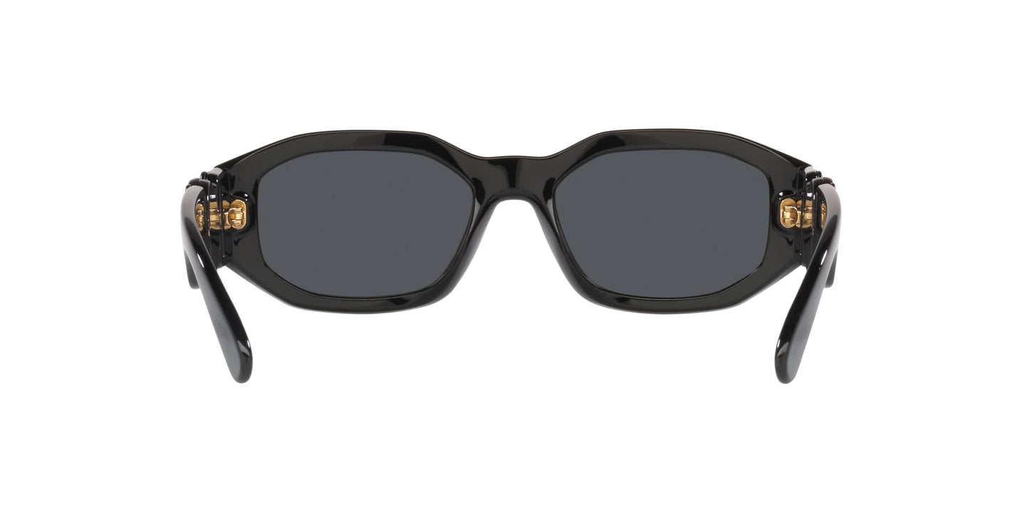 Versace Man Sunglasses Black Frame, Dark Grey Lenses, 53MM