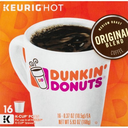 Dunkin' Original Blend Single Serve Keurig K-Cup Pods, Medium Roast Coffee, 60 Pods total (6 Boxes of 10)