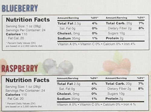 Natureâ€™s Bakery Whole Wheat Fig Bars, Blueberry, Real Fruit, Vegan, Non-GMO, Snack bar, Twin packs- 12 count