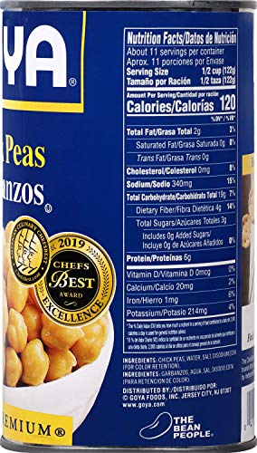 Goya Foods Chick Peas, Garbanzo Beans, 15.5 Ounce (Pack of 8)