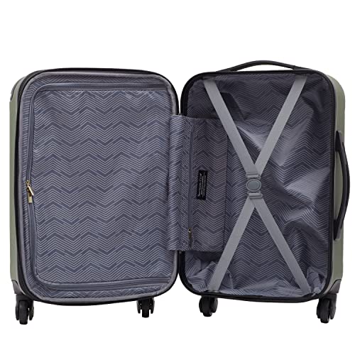 Travelers Club Chicago Hardside Expandable Spinner Luggages, Black, 20" Carry-On