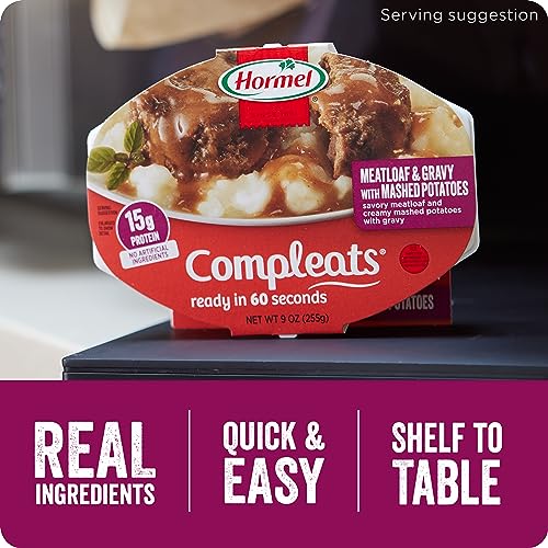 HORMEL COMPLEATS Roast Beef & Mashed Potatoes With Gravy Microwave Tray, 9 Ounce (Pack of 6)