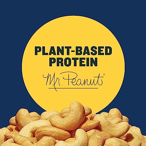 PLANTERS Deluxe Lightly Salted Whole Cashews, Party Snacks, Plant-Based Protein, Quick Snack for Adults, After School Snack, Roasted Cashew, Flavored with Sea Salt, Kosher, 1lb 2.25oz Canister