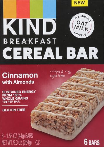 KIND Breakfast, Healthy Snack Bar, Almond Butter, Gluten Free Breakfast Bars, 8g Protein, 1.76 OZ Packs (6 Count)