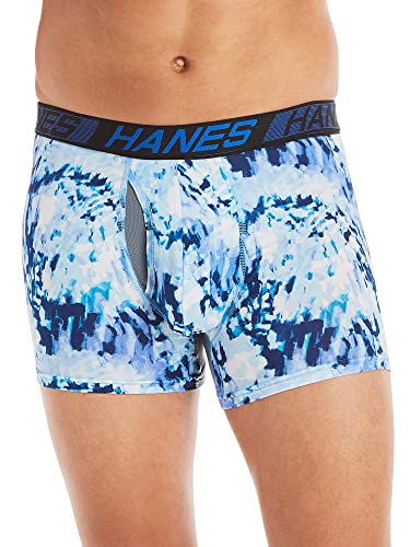 Hanes Men’s Total Support Pouch Boxer Briefs, X-Temp Cooling, Moisture-Wicking Underwear, Regular, Long-leg and Trunk, 3-Pack