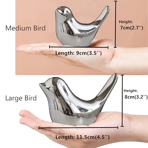 FANTESTICRYAN Small Birds Statues Gold Home Decor Modern Style Figurine Decorative Ornaments for Living Room, Bedroom, Office Desktop, Cabinets