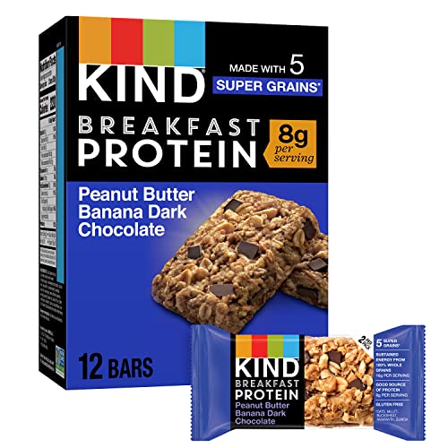 KIND Breakfast, Healthy Snack Bar, Almond Butter, Gluten Free Breakfast Bars, 8g Protein, 1.76 OZ Packs (6 Count)