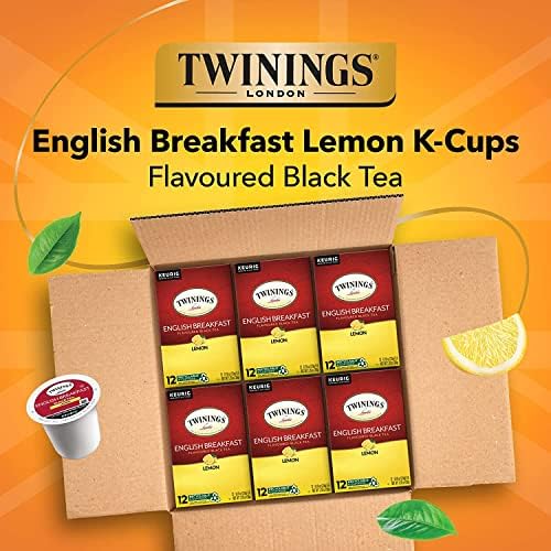 Twinings English Breakfast Tea K-Cup Pods for Keurig, Caffeinated, Smooth, Flavourful, Robust Black Tea, 24 Count (Pack of 1), Enjoy Hot or Iced