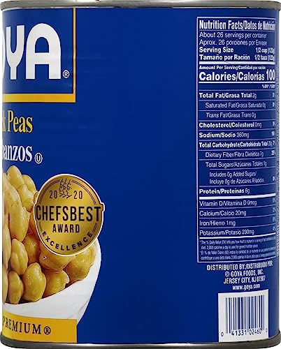 Goya Foods Chick Peas, Garbanzo Beans, 15.5 Ounce (Pack of 8)