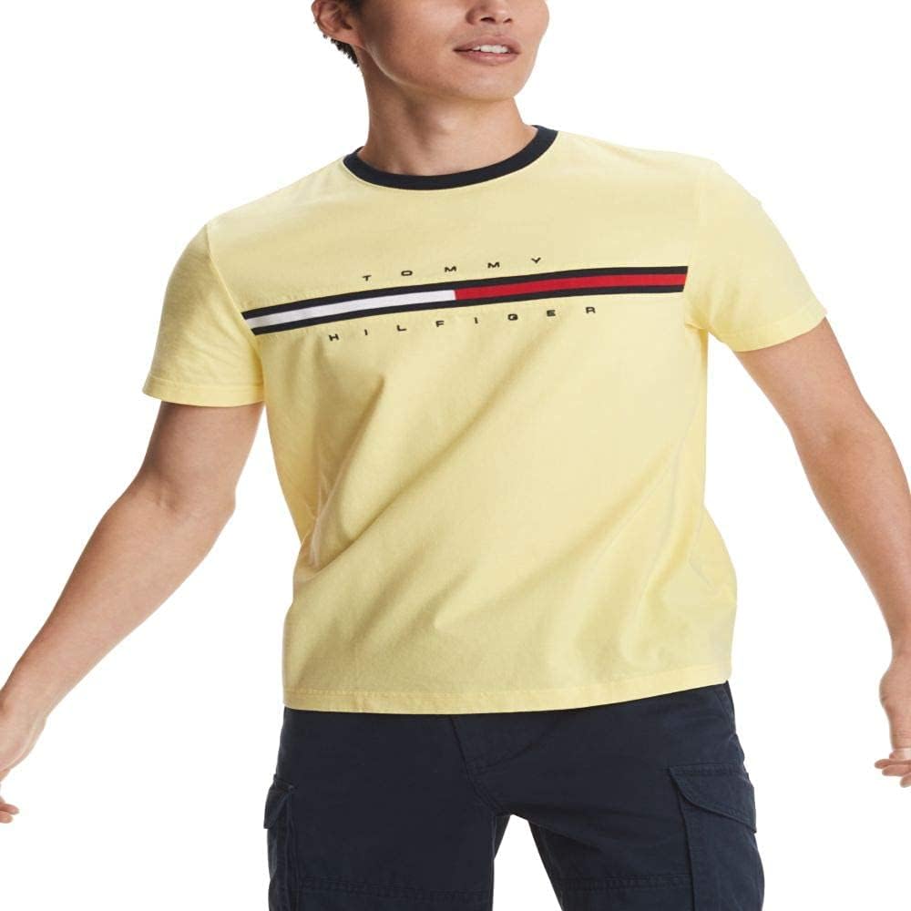 Tommy Hilfiger Men's Short Sleeve Signature Stripe Graphic T-Shirt