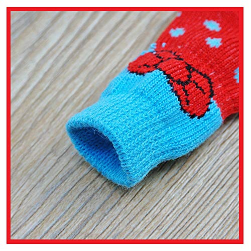 2Sets Lovely Paw Socks for Dog Cat Non-Slip Knitted Pet Socks Feet Socks Size S-L