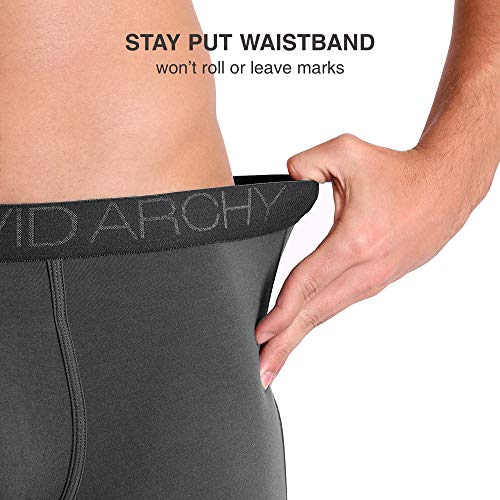 DAVID ARCHY Mens Underwear Boxer Briefs Breathable Soft Moisture-Wicking with Fly Underwear for Men Multipack