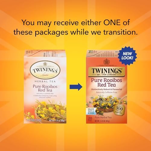 Twinings Decaffeinated English Breakfast Individually Wrapped Black Tea Bags, 20 Count Pack of 6, Flavourful & Robust