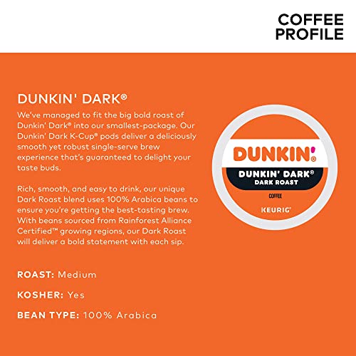 Dunkin' Original Blend Single Serve Keurig K-Cup Pods, Medium Roast Coffee, 60 Pods total (6 Boxes of 10)