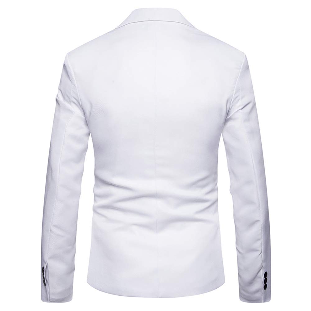 Cloudstyle Mens Casual Slim Fit Suit Jacket 1 Button Daily Blazer Business Sport Coat Tops