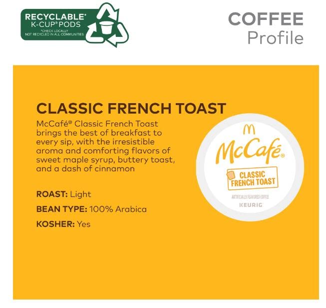 McCafe Premium Roast Coffee, Keurig Single Serve K-Cup Pods, Medium Roast, 24 Count (Pack of 4)