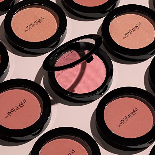 wet n wild Color Icon Blush, Effortless Glow & Seamless Blend infused with Luxuriously Smooth Jojoba Oil, Sheer Finish with a Matte Natural Glow, Cruelty-Free & Vegan - Pinch Me Pink